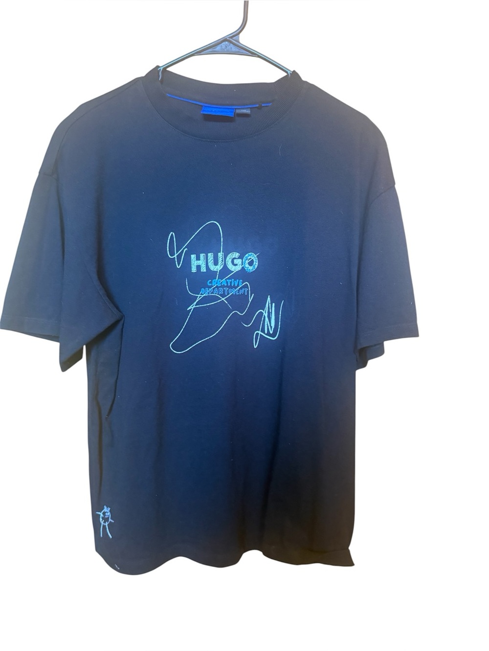 Hugo‎ Boss Hugo Creative Department Graphic T-Shirt Black Blue Mens S